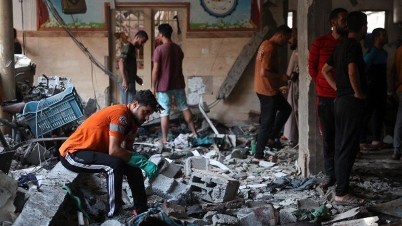قصف مدرسة التابعين في غزة اليوم