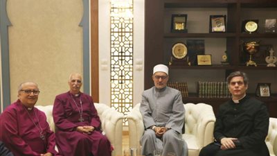 المفتي يستقبل وفدا من الكنيسة الإنجليكانية للتهنئة بالمنصب الجديد