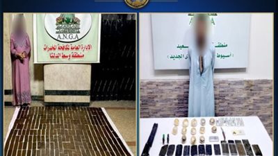 بقيمة 3.3 مليون جنيه، الداخلية تظبط قضيتي مخدرات في الغربية وأسيوط