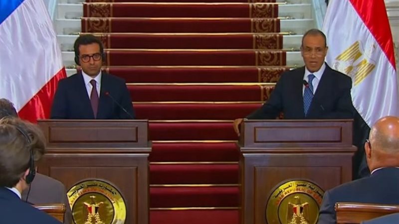 مؤتمر صحفي مشترك لوزرا خارجية مصر وفرنسا