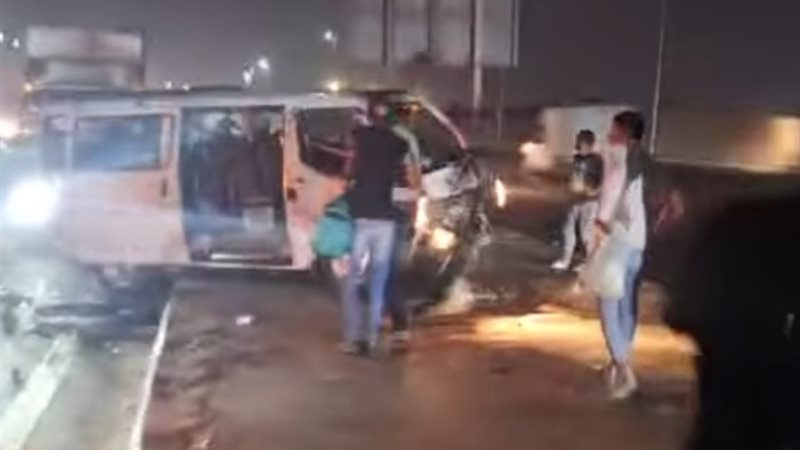 صور من حادث الطريق الدائري