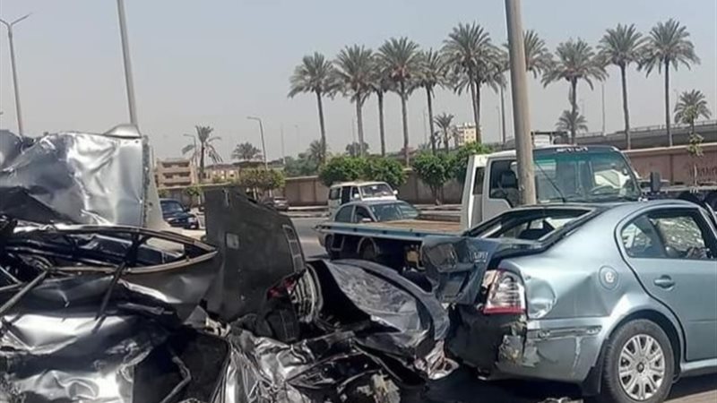 صور من حادث الطريق الدائري