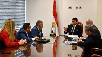 وزير الرياضة يناقش دور المصريين بالخارج مع التحالف الدولي