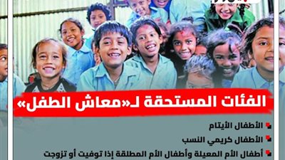 «معاش الطفل» الشروط والفئات المستحقة (إنفو جراف)