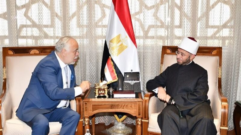 وزير الأوقاف يستقبل نقيب الممثلين
