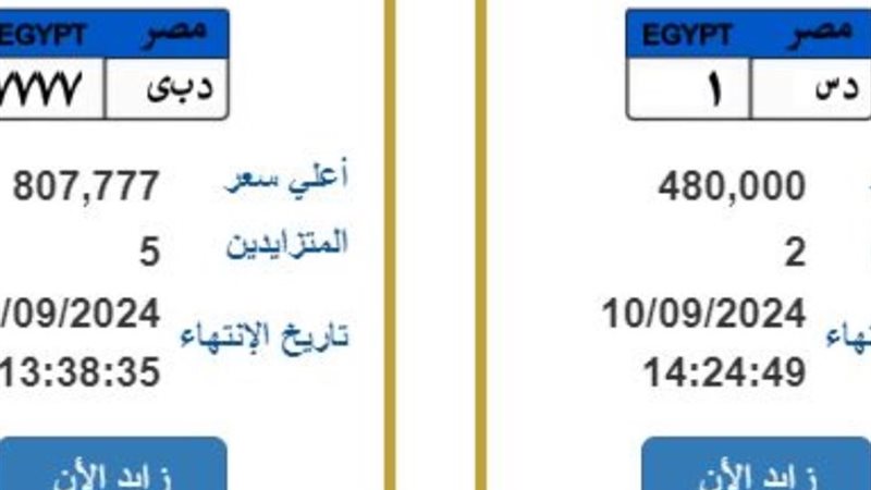 لوحات معدنية مميزة للتزايد عليها