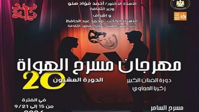 قبل ساعات من انطلاقه، «الجمهور» يكشف تفاصيل الدورة 20 لمهرجان مسرح الهواة