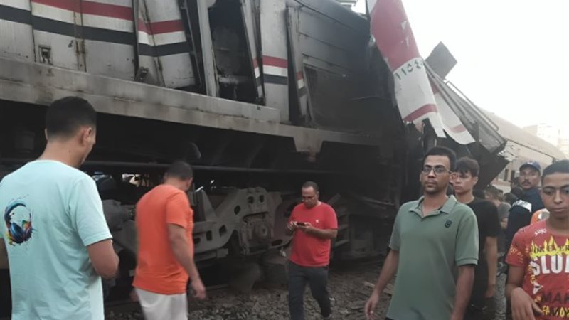 تصادم قطارين في الزقازيق