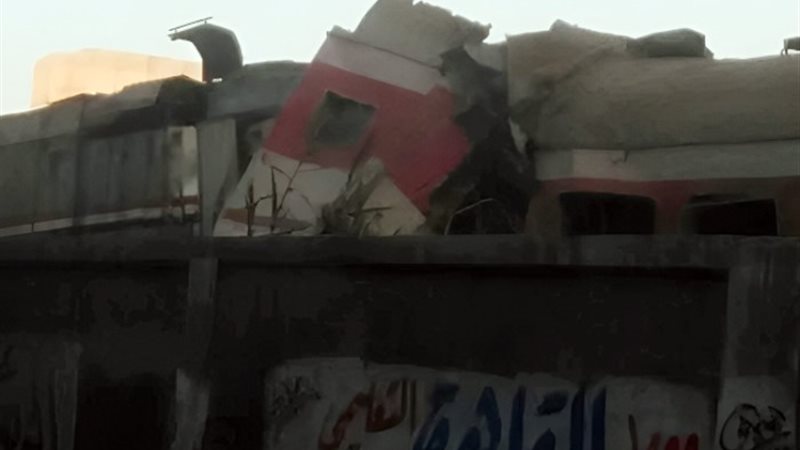 تصادم قطارين بمدينة الزقازيق