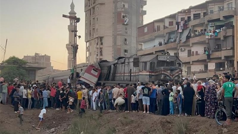 حادث تصام قطارين بالزقازيق