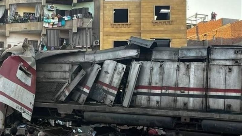 حادث تصادم قطارين بالشرقية