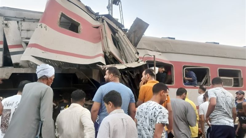 حادث تصادم قطارين بالزقازيق