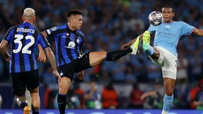 شوط الفرص وضياع الأهداف بين إنتر ميلان ومانشستر سيتي ينتهي بالتعادل 0-0 (فيديو)
