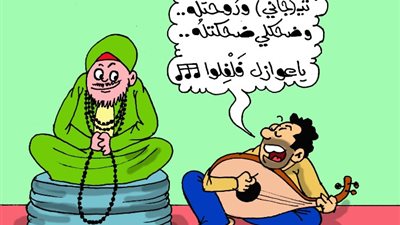 كاريكاتير الجمهور يسخر من أتباع الشيخ صلاح التيجاني «تي(جاني) وروحتله.. يا عوازل فلفلوا»