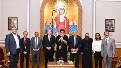 البابا تواضروس الثاني يستقبل وفدًا من مجلس إدارة «بنك saib»