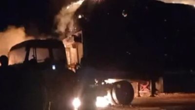 حريق يلتهم سيارة نقل بالأقصر، والحماية المدنية تسيطر على النيران