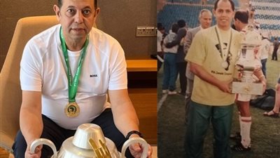 على طريقته الخاصة، أحمد سليمان يحتفل بتتويجه بالسوبر الإفريقي مرتين على حساب الأهلي