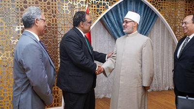 لتعزيز التعاون القضائي والديني، رئيس نادى قضاة جنوب سيناء يزور مفتى الجمهورية