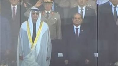الرئيس السيسي يشكر بن زايد على حضوره حفل تخريج دفعة جديدة بالكليات العسكرية