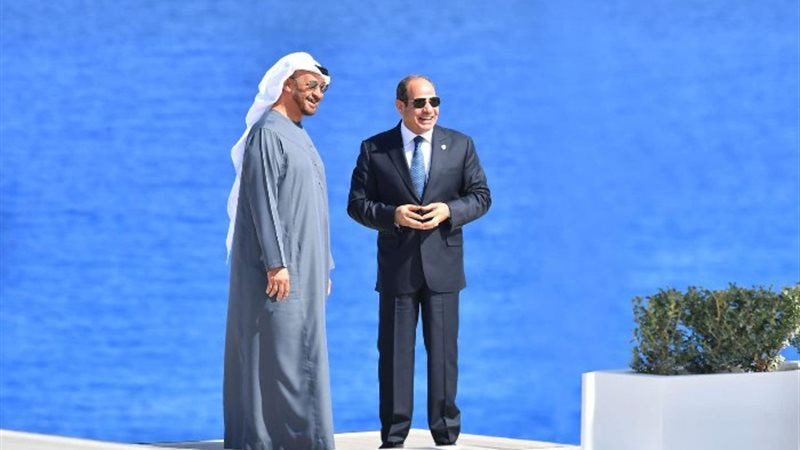 الرئيس عبد الفتاح السيسي، والشيخ محمد بن زايد آل نهيان رئيس