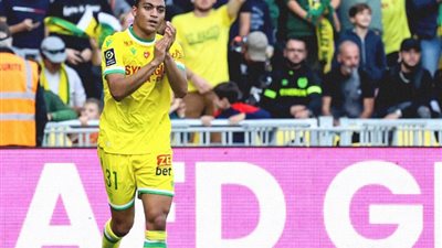 مصطفى محمد بديلا، تشكيل نانت أمام أولمبيك ليون في الدوري الفرنسي