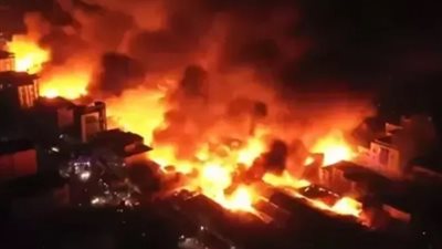 «للوقوف على ملابساته»، ندب لجنة مختصة لمعاينة حريق مصنع قطن بالغربية