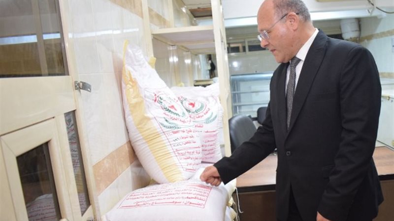 النعمانى يفحص جودة القمح