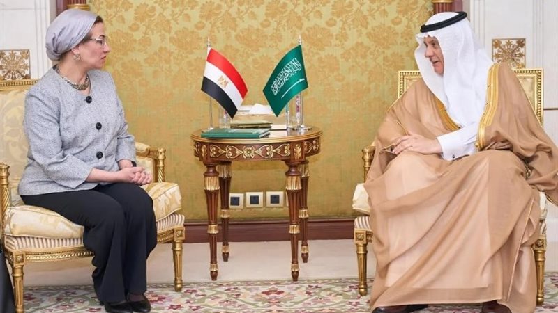 وزير البيئة السعودي يتلقتى نظيرته المصرية