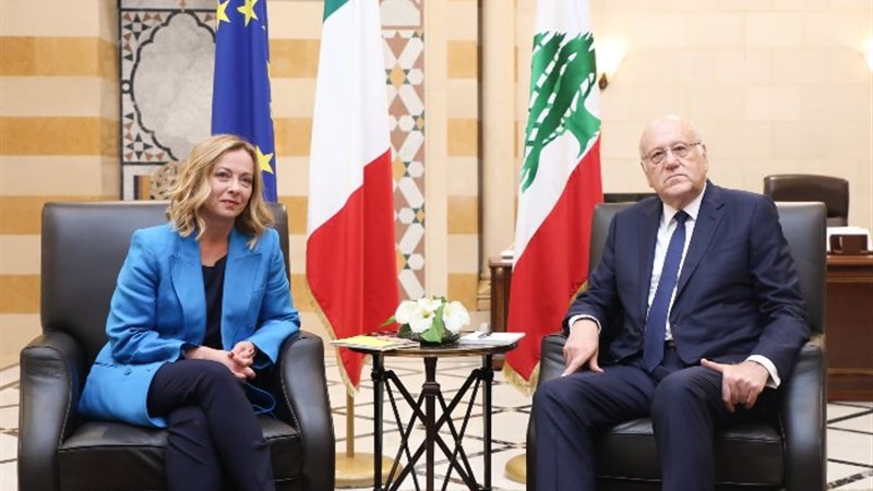 نجيب ميقاتي ونظيرته الإيطالية