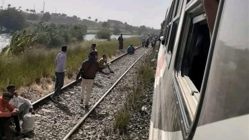 حادث قطار العياط قرية البلدة