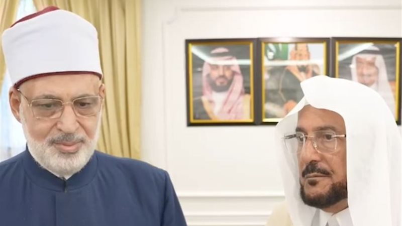 وزير الشئون الإسلامية مع وكيل الأزهر