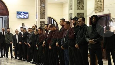 حميد الشاعري وإسلام جمال،  في عزاء والدة الفنان أحمد عصام