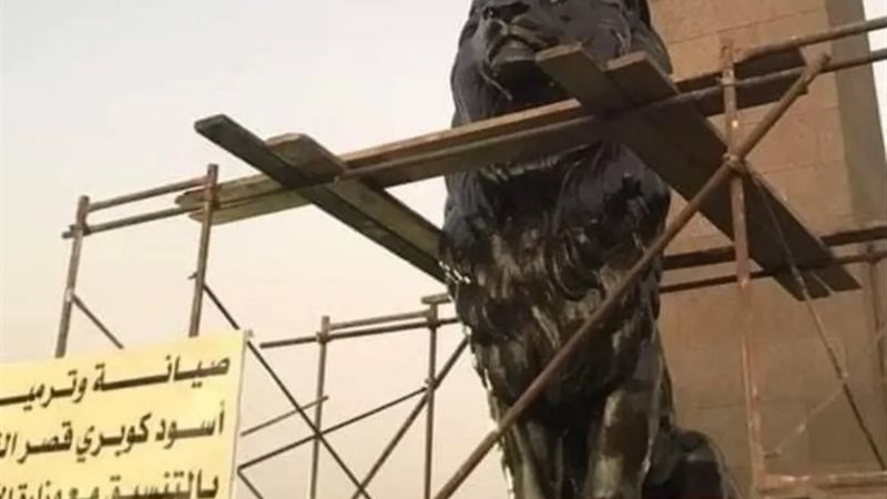 تماثيل أسود كوبري قصر النيل