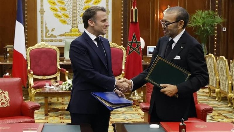ملك المغرب والرئيس الفرنسي