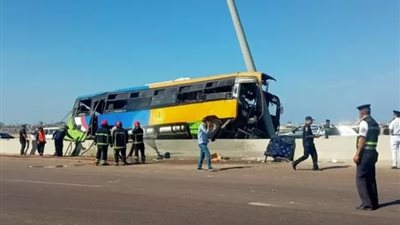 وفاة سائق أتوبيس حادث الإسكندرية بمستشفى جمال عبد الناصر