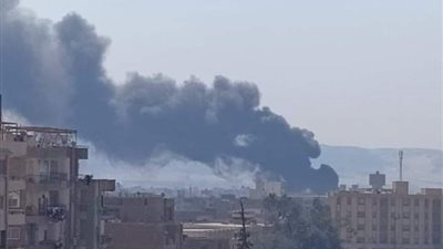 حريق هائل يلتهم محطة صرف صحي بقرية المحامدة غرب سوهاج