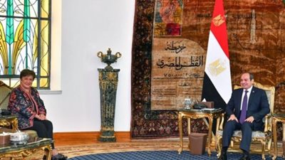 مديرة صندوق النقد تستعرض 10 محاور حول اقتصاد مصر مع الرئيس السيسي