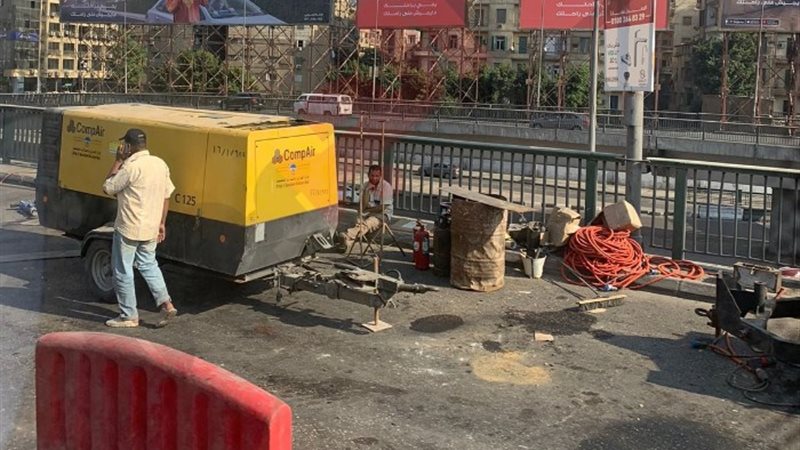 اصلاحات الإدارة العامة للطرق والكباري على كبري أكتوبر