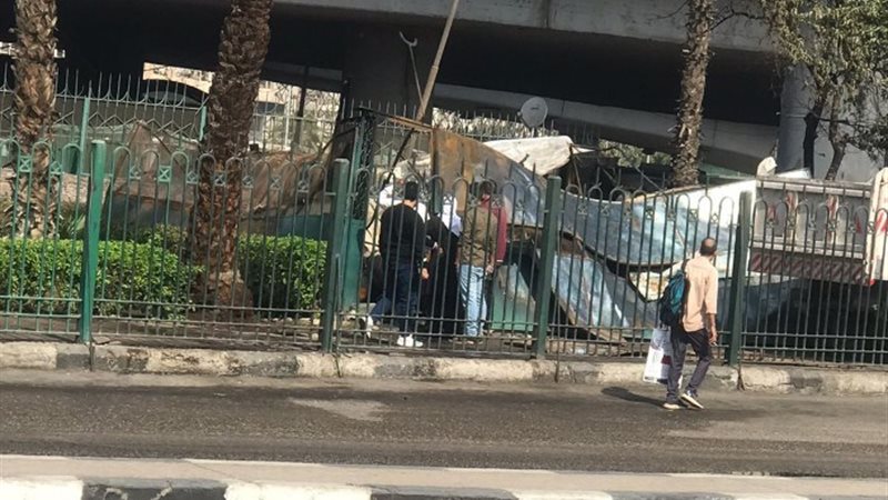 حريق موقف عبدالمنعم رياض