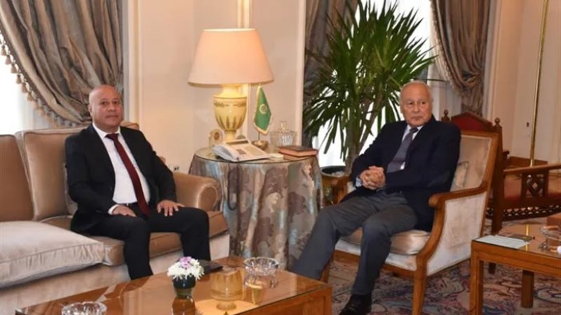 أبو الغيط وعضو اللجنة التنفيذية لمنظمة التحرير الفلسطينية