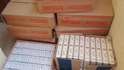 ضبط 950 عبوة سجائر محليه الصنع و172مخزن بدون ترخيص في الجيزة