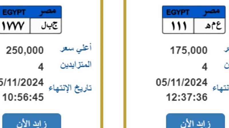 لوحات يجري التزايد عليها