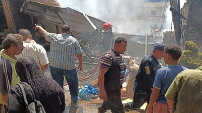 السيطرة على حريق داخل سوق الأسماك بمنطقة الزيتون بالقاهرة