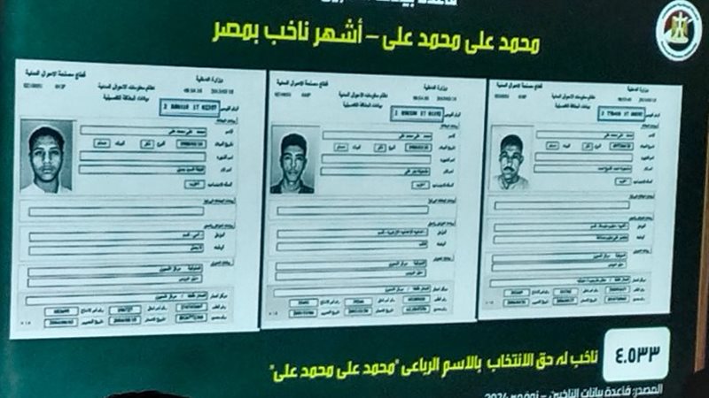 أشهر ناخب في جمهورية مصر العربية