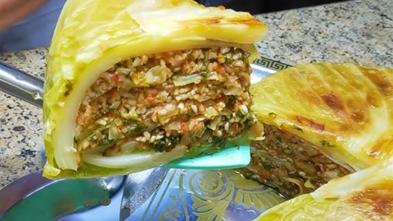 طريقة عمل تورتة المحشي اللبنانية