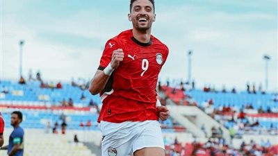 فرحة طاهر محمد طاهر بأول أهدافه مع منتخب مصر أمام كاب فيردي (صور)