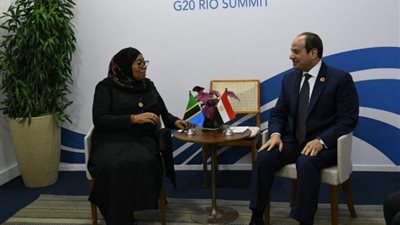 الرئيس السيسي لرئيسة تنزانيا: مصر حريصة على تنمية الدول الشقيقة وتقديم الدعم