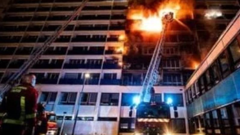 حريق بمستشفى هندية
