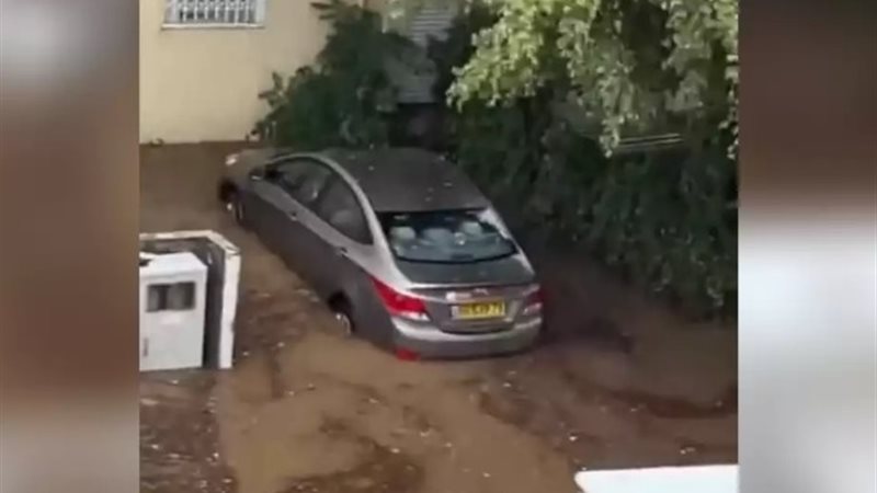 امطار غزيرة في إسرائيل
