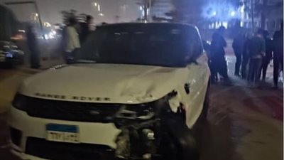 «دهس عامل الدليفري» الصور الأولي لحادث نجل الشيف الشربيني بالشيخ زايد
